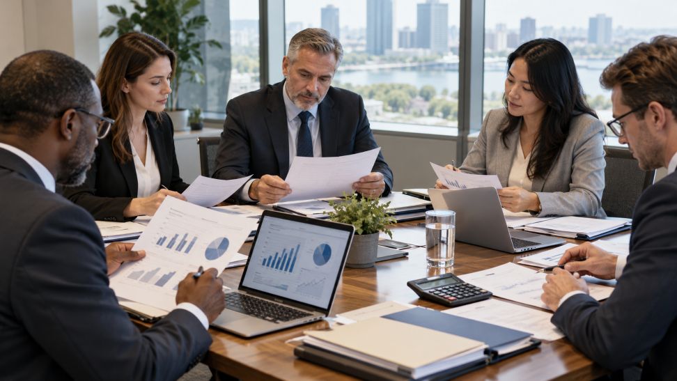 reviewing budget documents and outsourcing cost projections